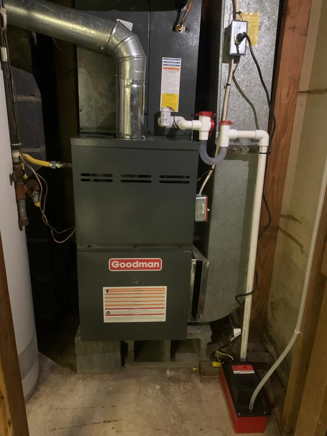 goodman-gas-furnace-installation-basement-nj